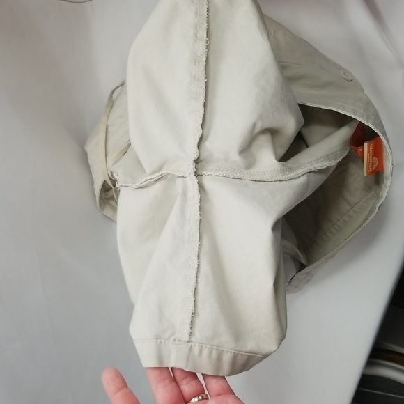 Weatherproof WMS SZ 12 Shorts Tan Cotton Flat Front Cargo Gorpcore Pebble - Picture 7 of 9